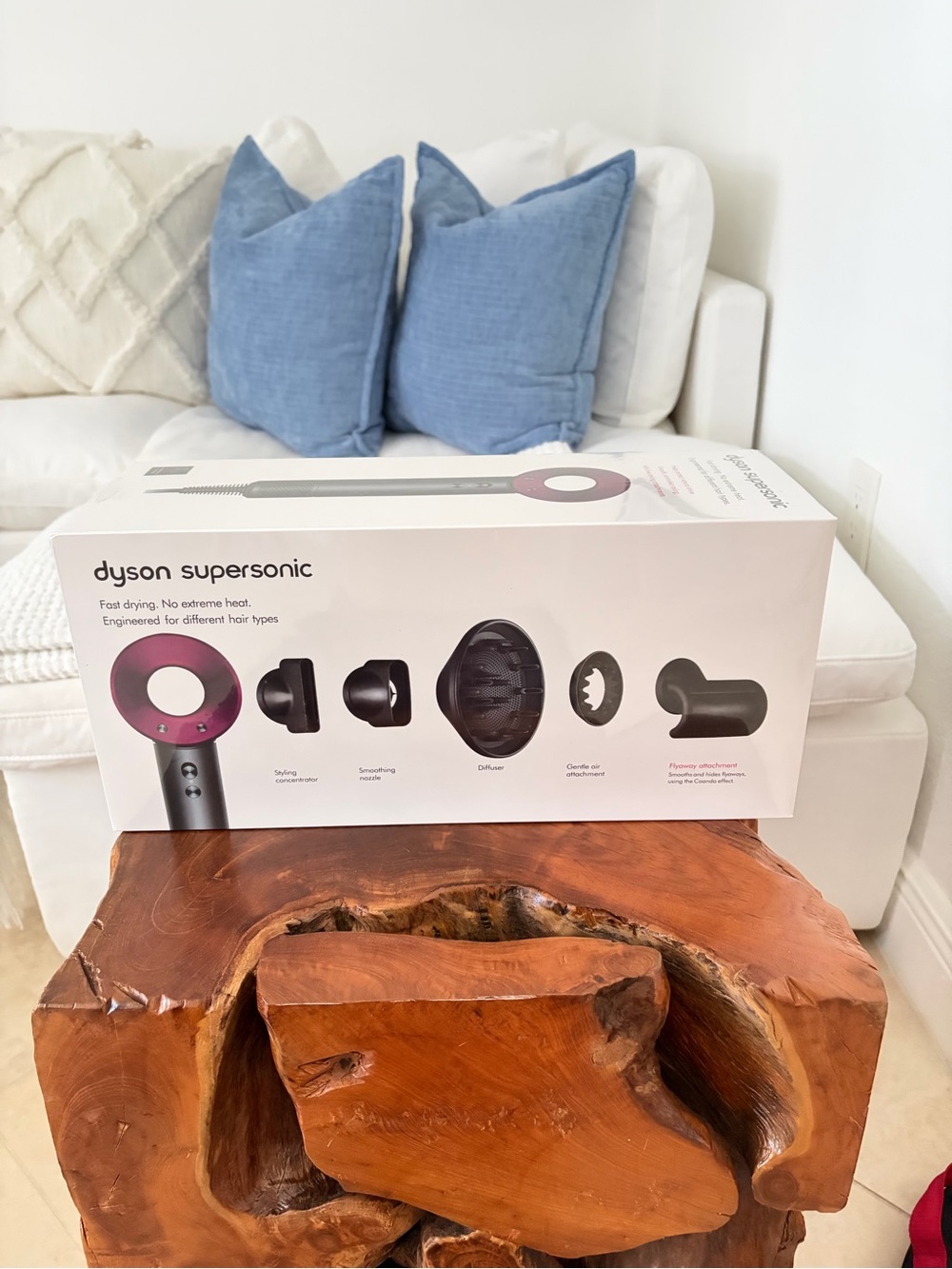 Dyson Supersonic Hair Dryer Box - White with Pink Accents